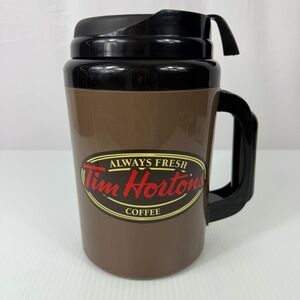 Tim Hortons Mega 64oz Double Wall Super Insulated Aladdin Plastic Travel Mug 9.5